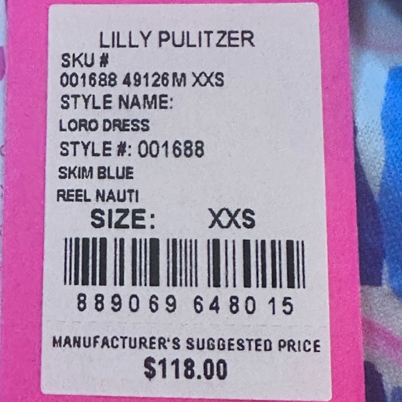 Lilly Pulitzer Blue and Pink Swirl One Piece - Picture 2 of 2